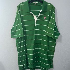 Peter Millar  stripped green golf‎ polo
